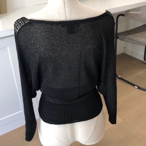 Beautiful Black Datenight Knit Sweater Top - Picture 7 of 11